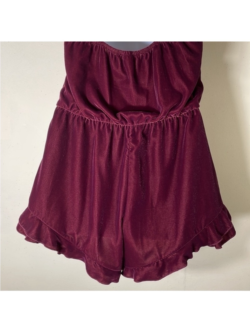 Victoria’s Secret Velvet Romper in Burgundy. Small. NWT. - Picture 13 of 13